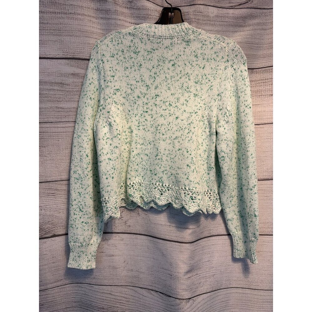 French Connection Nevanna Hem Detail Sweater Green Jelly Bean Size 6 - Picture 3 of 3